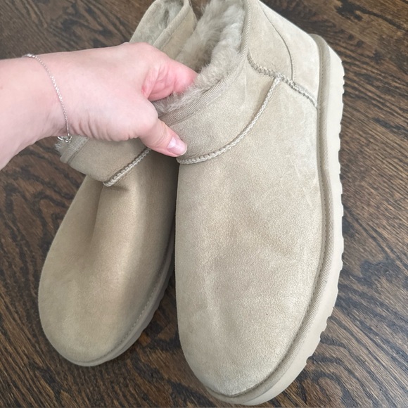 UGG Other - NEW UGG MUSTARD SEED CLASSIC ULTRA MINI SUEDE SHEEPSKIN BOOTS, MEN US 16~NEW